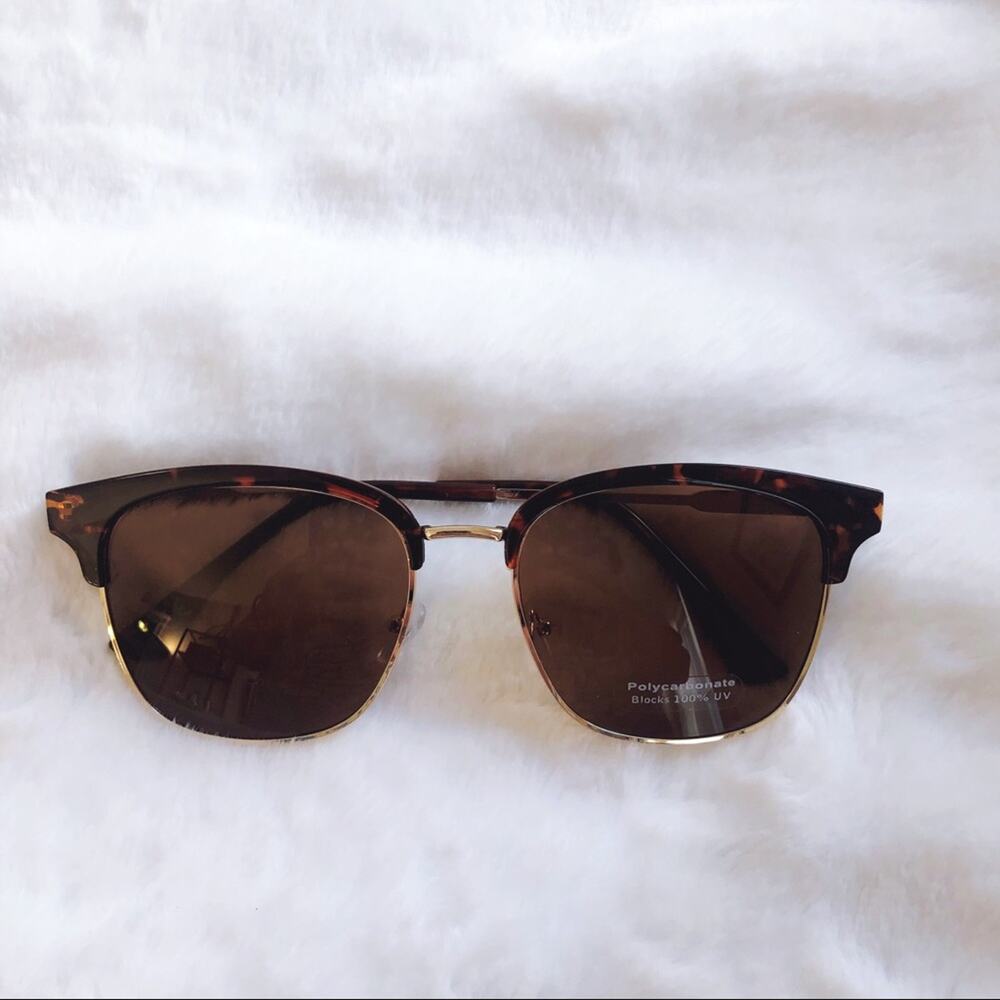 Madox Tortoise Brown Retro Sunglasses - Picture 1 of 7